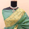 Ephemeral Teal Green Paithani Silk Saree With Fragrant Blouse Piece