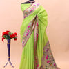 Extraordinary Parrot Paithani Silk Saree With Lovely Blouse Piece