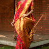 Precious Dark Pink Paithani Silk Saree With Stylish Blouse Piece