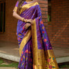 Designer Purple Paithani Silk Saree With Surpassing Blouse Piece