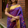 Designer Purple Paithani Silk Saree With Surpassing Blouse Piece