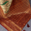 Enticing Beige Digital Printed Soft Silk Saree With Conflate Blouse Piece