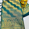 Classy Rama Organza Silk Saree With Precious Blouse Piece