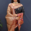 Ratatouille Black Paithani Silk Saree With Exemplary Blouse Piece
