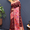 Denouement Maroon Paithani Silk Saree With Panache Blouse Piece