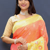 Quintessential Peach Paithani Silk Saree With Radiant Blouse Piece