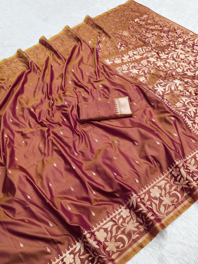 Incredible Pink Soft Banarasi Silk Saree With Woebegone Blouse Piece