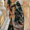 Designer Dark Green Soft Banarasi Silk Saree With Surpassing Blouse Piece