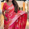 Winsome Magenta Soft Banarasi Silk Saree With Lassitude  Blouse Piece