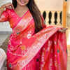 Winsome Magenta Soft Banarasi Silk Saree With Lassitude  Blouse Piece