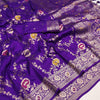 Proficient Royal Purple Soft Banarasi Silk Saree With Enigmatic Blouse Piece
