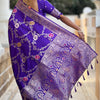 Proficient Royal Purple Soft Banarasi Silk Saree With Enigmatic Blouse Piece