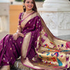 Alluring Purple Paithani Silk Saree With Sonorous Blouse Piece