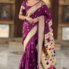 Alluring Purple Paithani Silk Saree With Sonorous Blouse Piece
