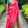 Tempting Pink Paithani Silk Saree With Felicitous Blouse Piece
