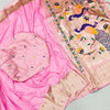 Energetic Baby Pink Paithani Silk Saree With Unique Blouse Piece