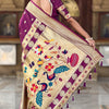 Elaborate Purple Paithani Silk Saree With Scintillating Blouse Piece