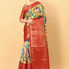 Ideal Yellow Kalamkari Printed Saree With Effervescent Blouse Piece