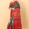 Proficient Black Kalamkari Printed Saree With Symmetrical Blouse Piece