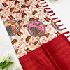 Magnetic Beige Kalamkari Printed Saree With Redolent Blouse Piece