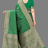Profuse Dark Green Soft Banarasi Silk Saree With Amiable Blouse Piece