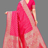 Sumptuous Dark Pink Soft Banarasi Silk Saree With Lassitude Blouse Piece