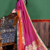 Opulent Dark Pink Soft Banarasi Silk Saree With Jazzy Blouse Piece