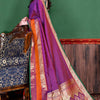 Flamboyant Purple Soft Banarasi Silk Saree With Inspiring Blouse Piece
