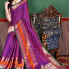 Flamboyant Purple Soft Banarasi Silk Saree With Inspiring Blouse Piece