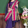 Ephemeral Royal Blue Soft Banarasi Silk Saree With Nemesis Blouse Piece