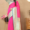 Desuetude Dark Pink Soft Banarasi Silk Saree With Nemesis Blouse Piece