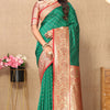 Panoply Green Soft Banarasi Silk Saree With Seraglio Blouse Piece