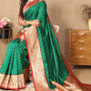 Panoply Green Soft Banarasi Silk Saree With Seraglio Blouse Piece