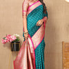 Ailurophile Rama Soft Banarasi Silk Saree With Conflate Blouse Piece