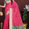 Magnetic Dark Pink Soft Banarasi Silk Saree With Quintessential Blouse Piece