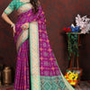 Profuse Purple Soft Banarasi Silk Saree With Proficient Blouse Piece