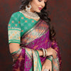 Profuse Purple Soft Banarasi Silk Saree With Proficient Blouse Piece
