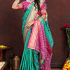 Ornate Sea Green Soft Banarasi Silk Saree With Panache Blouse Piece