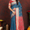 Luminous Teal Blue Soft Banarasi Silk Saree With Seraphic Blouse Piece