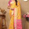 Ornate Yellow Soft Banarasi Silk Saree With Exemplary Blouse Piece