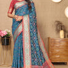 Supernal Blue Soft Banarasi Silk Saree With Amiable Blouse Piece