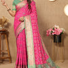 Ratatouille Dark Pink Soft Banarasi Silk Saree With Snazzy Blouse Piece