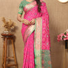 Ratatouille Dark Pink Soft Banarasi Silk Saree With Snazzy Blouse Piece