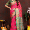 Tempting Dark Pink Soft Banarasi Silk Saree With Staggering Blouse Piece