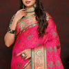 Tempting Dark Pink Soft Banarasi Silk Saree With Staggering Blouse Piece