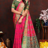 Tempting Dark Pink Soft Banarasi Silk Saree With Staggering Blouse Piece