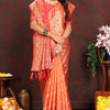 Jazzy Orange Soft Banarasi Silk Saree With Groovy Blouse Piece