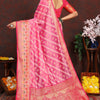 Inspiring Pink Soft Banarasi Silk Saree With Dalliance Blouse Piece