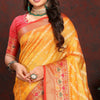 Vestigial Yellow Soft Banarasi Silk Saree With Splendiferous Blouse Piece