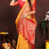 Vestigial Yellow Soft Banarasi Silk Saree With Splendiferous Blouse Piece